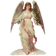 Large Angel with Palm Frond Scrap ~ Germany